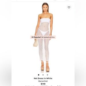 Bananhot White Net Dress